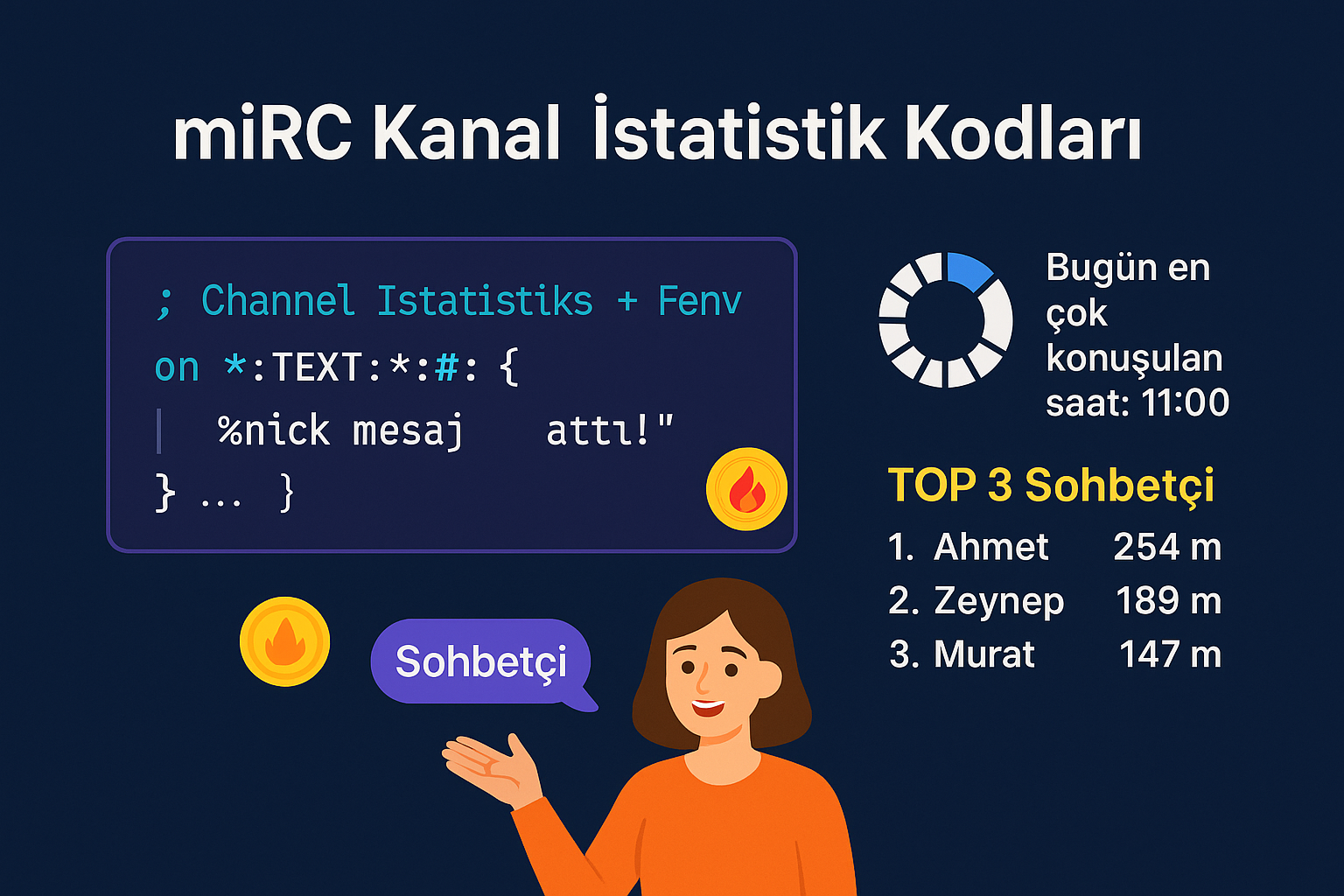 MIRC KANAL İSTATİSTİKLERİ + EĞLENCE PAKETİ v2